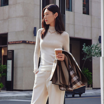 VGRASS18针无缝可机洗羊毛衫