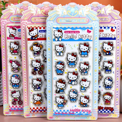 儿童卡通3D亚克力贴贴乐三丽鸥KT猫少女心萌系HelloKitty贴纸玩具