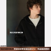 Manifold｜重工羊绒混纺cleanfit休闲双面呢毛呢连帽卫衣外套