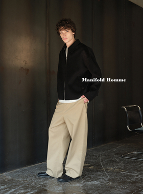 Manifold｜重工羊绒混纺cleanfit休闲双面呢毛呢连帽卫衣外套