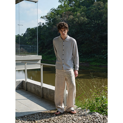 MANIFOLD澳洲进口羊绒华夫格开衫