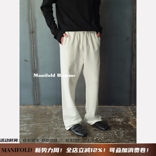 Manifold｜三色高克重新疆长绒棉做旧破坏修饰腿型弯刀卫裤 长裤