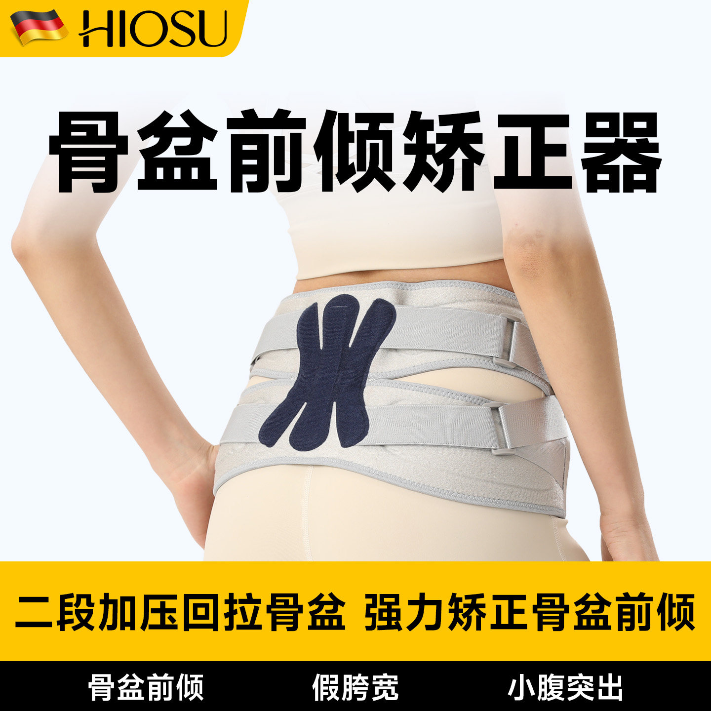 骨盆前倾矫正器小腹突出专用产后收胯提臀骨盆前倾假胯宽恢复神器