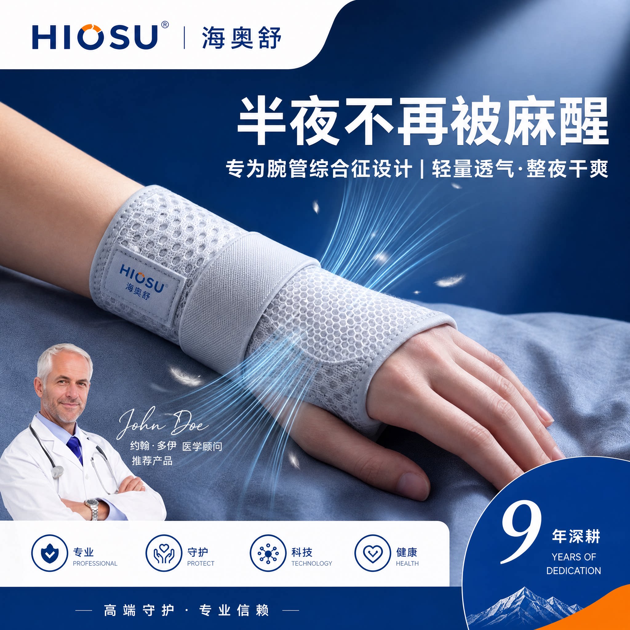 【腕管手麻】护腕手腕劳损固定器图片
