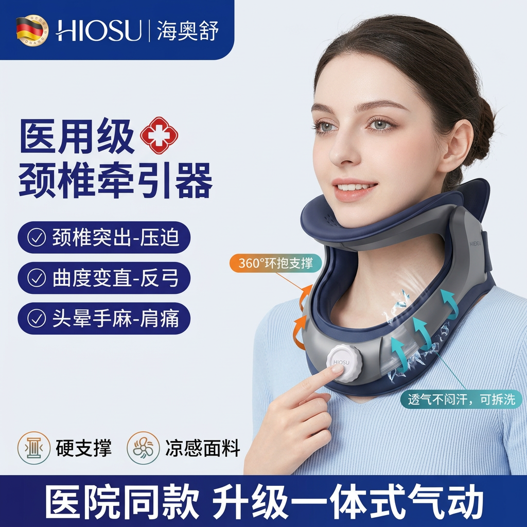 医院专用颈椎牵引器家用颈托固定拉伸反弓支撑前倾矫正防低头护颈