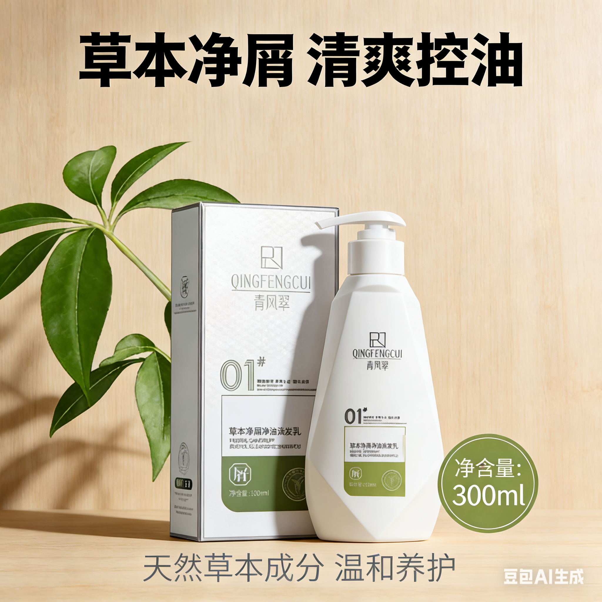 清青风翠萃草本净屑净油洗发水去头皮屑止痒控油蓬松二硫化硒官方