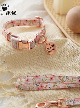 pawsholic爪迷项圈狗狗脖圈颈圈中小型犬户外宠物牵引绳狗牌刻字