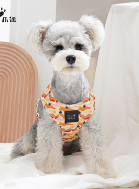 PawsHolic爪迷狗狗牵引绳宠物背心式胸背带中小型犬遛狗绳户外