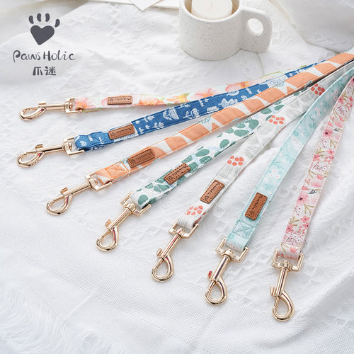 爪迷网红可爱印花斗牛牵引绳