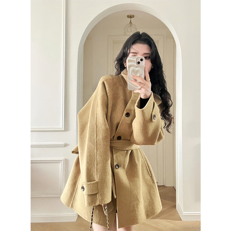 深冬呢子大衣女入冬季2025新款毛呢外套小个子独特超好看加厚韩系