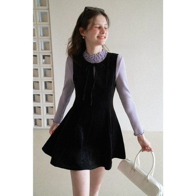 EGGKA圆领系带蝴蝶结气质