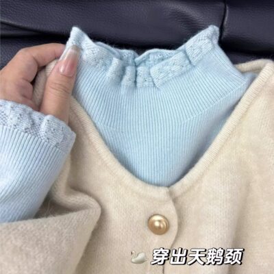 叠穿巨好看天蓝色内搭半