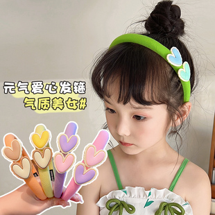 可爱儿童发箍爱心头箍碎发固定压发防滑不伤发宝宝女孩头饰发饰女