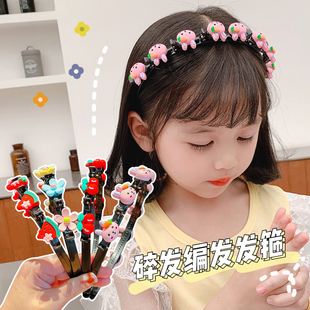 儿童发箍女可爱卡通编发神器发卡不伤发小女孩带齿防滑压发头箍