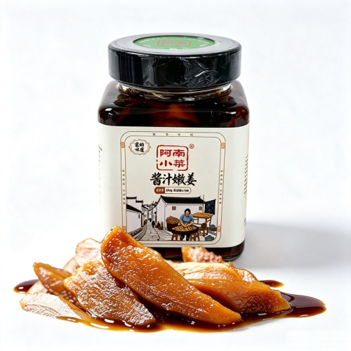 安徽芜湖荻港小菜糖醋嫩生姜片酸甜泡菜下饭菜阿南小菜玻璃瓶装