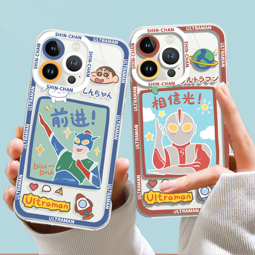 适用华为手机壳奥特曼透明套卡通