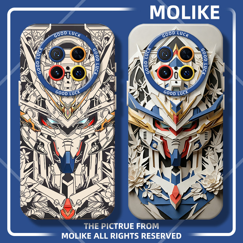 卡通动漫高达战士适用华为mate80promax手机壳硅胶荣耀magic8pro新款70男生60高级感50机甲风40线稿6防摔5套+