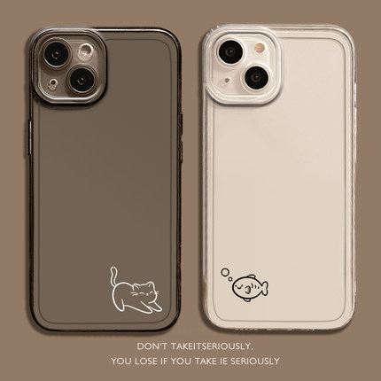 适用opporeno14手机壳Reno13pro翘臀猫咪12小鱼11情侣10趣味9透明8新款7保护套6男女5防摔4外壳小众线条软十+