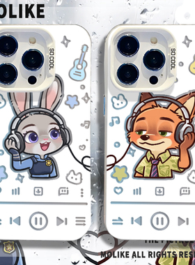 尼克朱迪适用iqoo15手机壳13唱片12卡通11s可爱z10turbo镂空neo9pro情侣8创意7保护6一加ace5新款1+3v软vivo