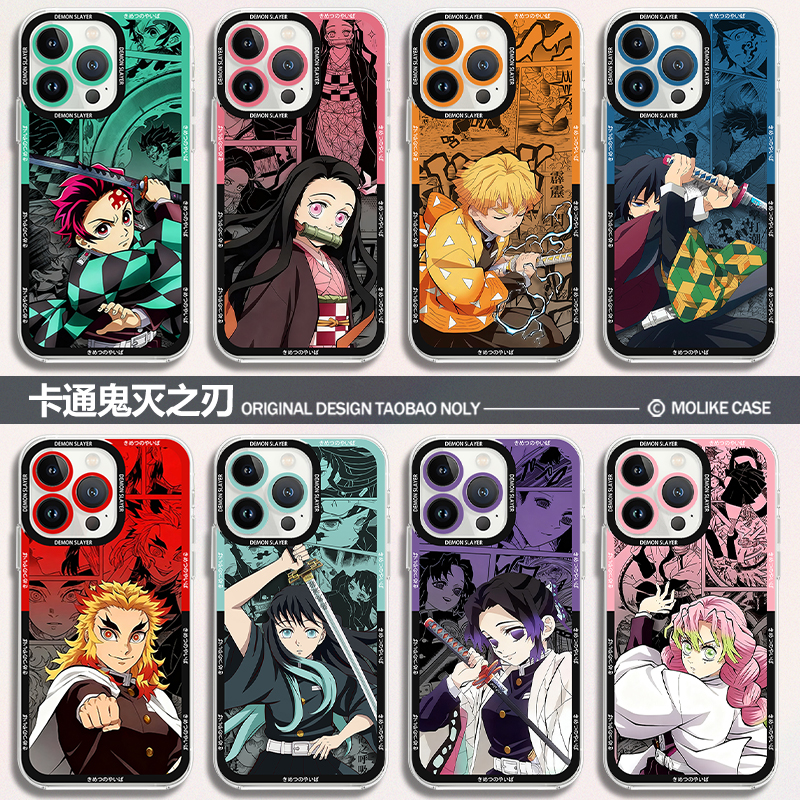 鬼灭之刃适用iqoo15手机壳13透明z9turbo善逸12祢豆子11s一加ace5新款neo10pro义勇1+2无一郎3v/9/8/7/6/vivo