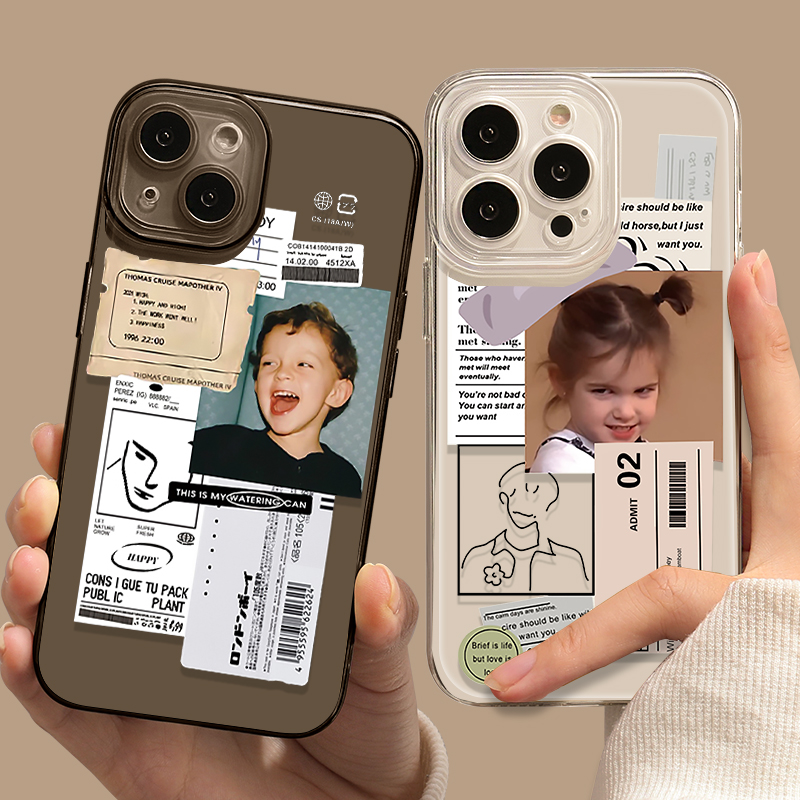 苹果手机壳欧美男女透明情侣搞怪