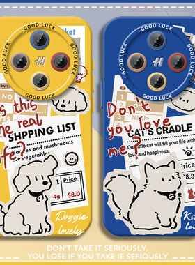 报纸标签小狗适用oppofindx9手机壳findx8Ultra液态硅胶7pro情侣6猫咪5黄色4卡通3可爱OPPO男女s十+防摔保护