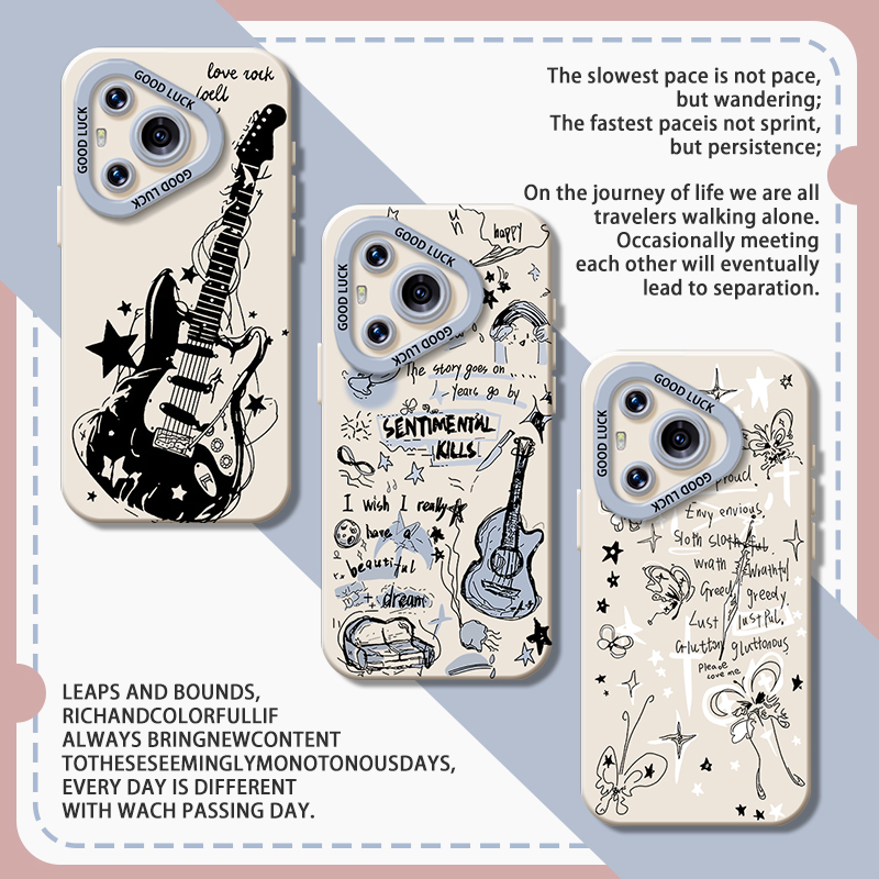 适用华为pura80手机壳mate70pro吉他蝴蝶nova14涂鸦13新款12男11女10/9/8荣耀400/300/200/x60/50/magic7/6/5