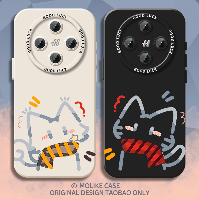 冬日围巾小猫适用oppofindx9手机壳findx8Ultra情侣7pro新款6卡通5可爱4全包硅胶3硅胶OPPO男女防摔保护s十+