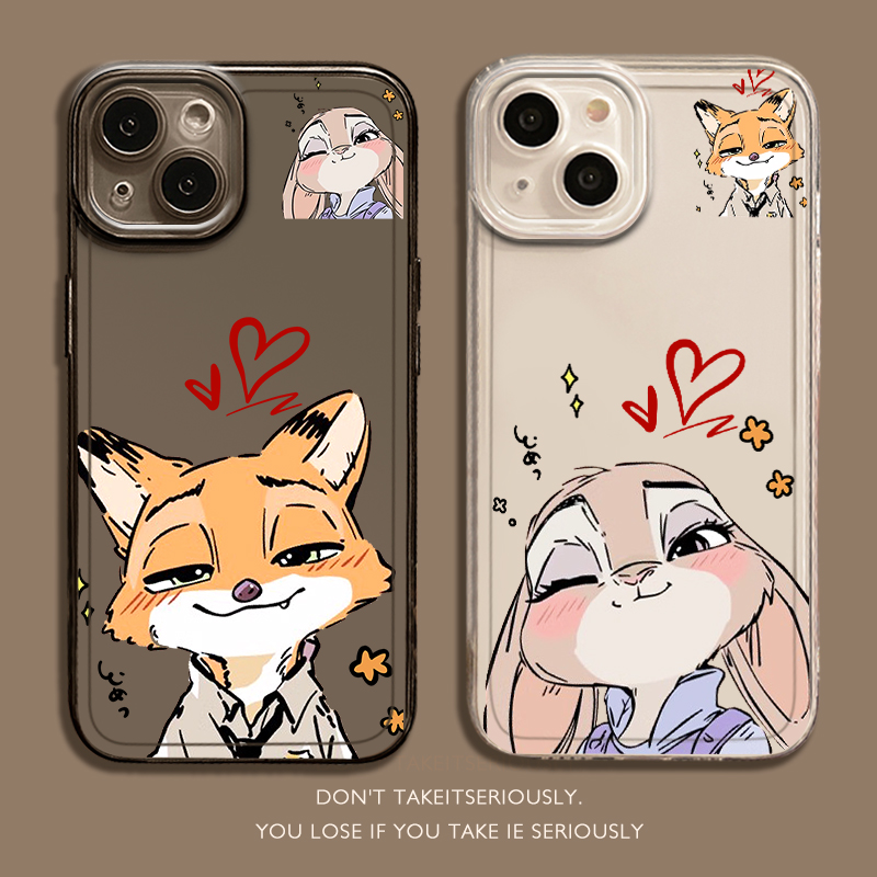 适用opporeno14pro手机壳K13x爱心尼克朱迪12透明11新款9情侣findX8s兔子realme真我Neo7男GT6狐狸5/9/3套十+