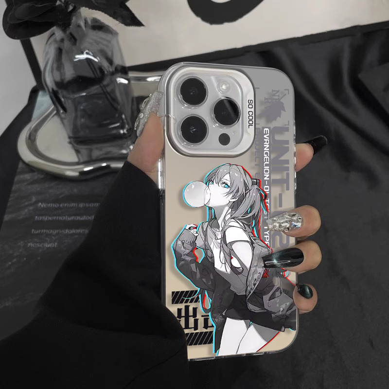 适用iqoo手机壳明日香绫波丽镭射