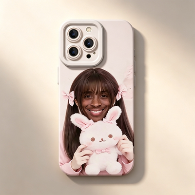 粉兔甜仔适用苹果17promax手机壳iPhone16科比15新款14搞怪13mini牢大12曼巴11恶搞x抽象xr猎奇xs小众8趣味7