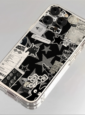 适用小米17手机壳15pro涂鸦星星13ultra黑猫14/11小众10S红米k80/k70k60k50至尊版k40k30/note12turbo/10/4/3