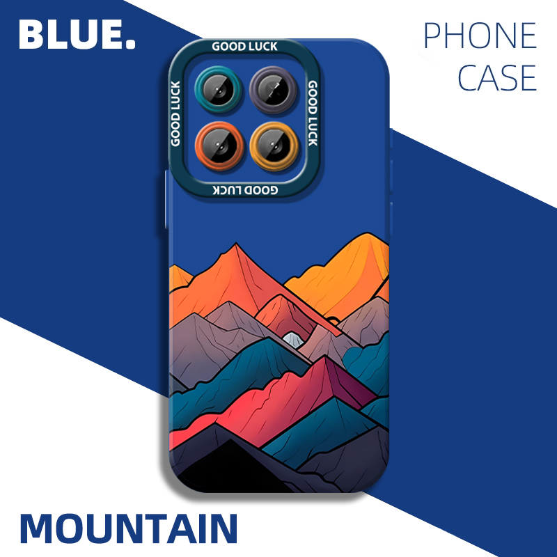 适用小米17手机壳16pro彩色山峰15ultra新款11蓝色10硅胶14高级感13红米k80防摔70/60/50至尊版note12Turbo