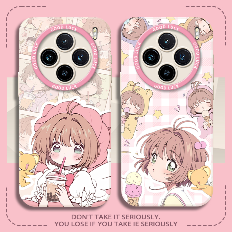 适用oppo手机壳硅胶粉色百变小樱