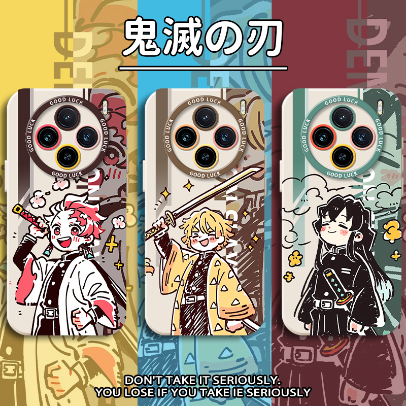 鬼灭之刃适用vivox300pro手机壳vivox200mini动漫x100s我妻善逸ultra时透无一郎x90新款80周边70漫画60男生套