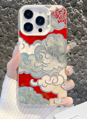 适用小米17手机壳16pro国风红霞金祥云15ultra新年14高级感13过年11红10S红米k80/70/60/50至尊版note12Turbo