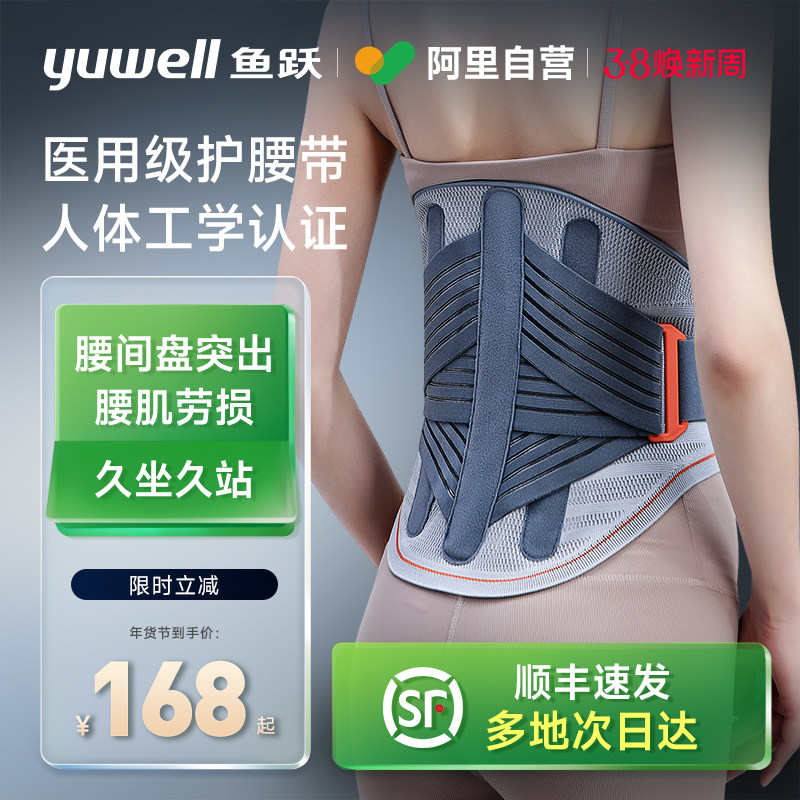 鱼跃医用护腰带腰间盘突出固定器腰托支撑男女专用腰椎间盘腰部