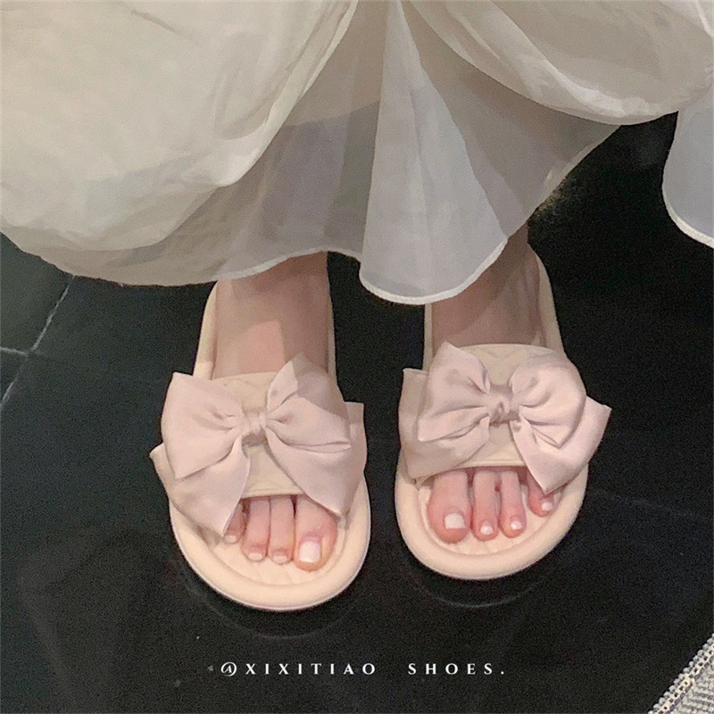 百搭仙女风蝴蝶结一字拖鞋女夏季休闲外穿防滑舒适韩版沙滩凉拖鞋,女鞋,一字拖,淘宝优惠券,粉丝福利购,淘宝优惠卷