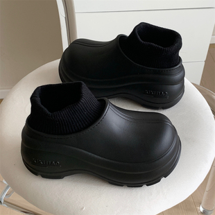 舒适加绒保暖外穿雪地靴女 冬季 网红时尚 增高厚底简约百搭防水棉鞋