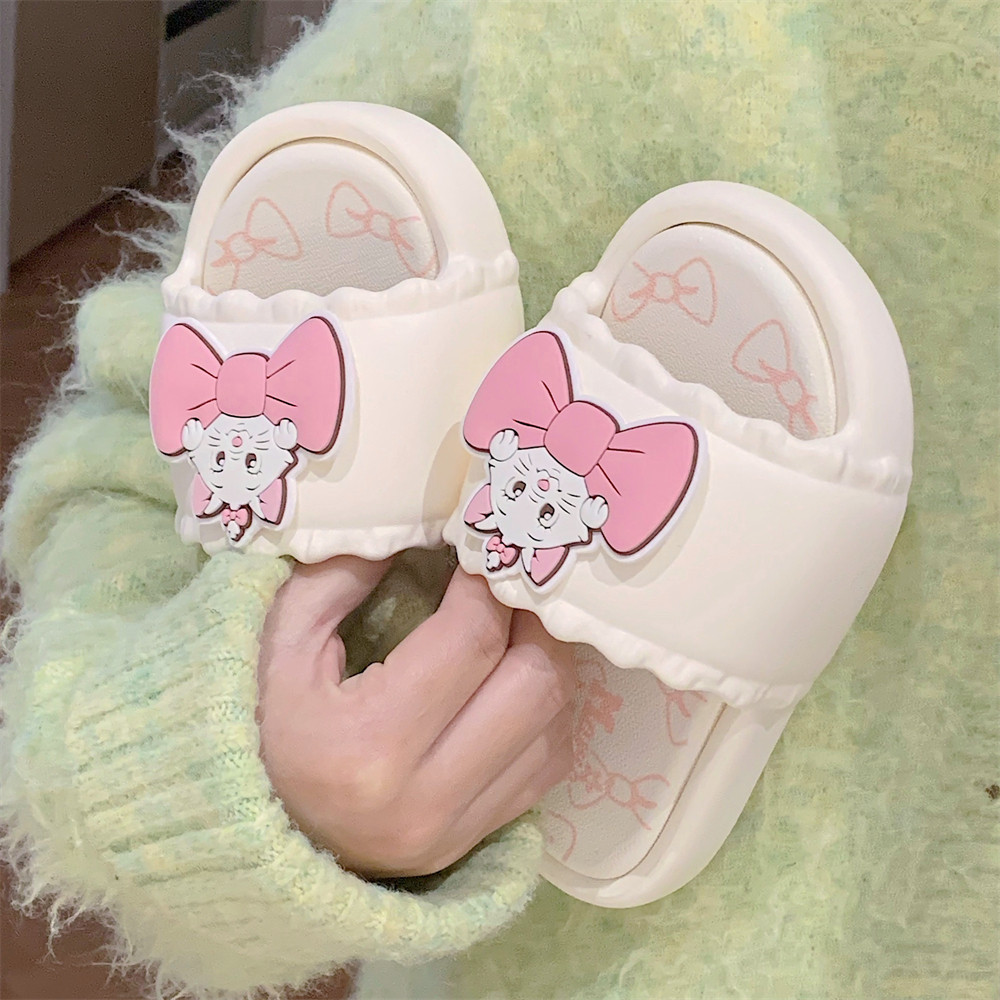 居家防滑软底蝴蝶结玛丽猫拖鞋
