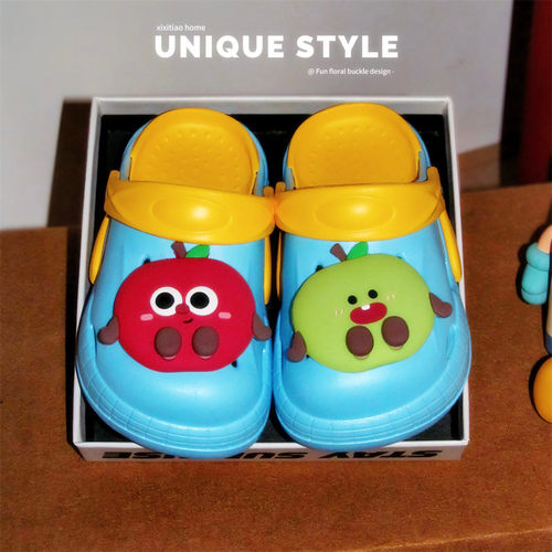 EVA卡通红苹果沙滩凉拖夏季可爱