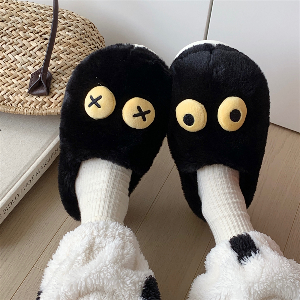 创意搞怪情侣室内保暖毛绒棉拖鞋