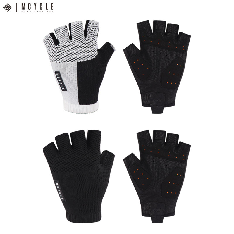 魅骑mcycle骑行短指手套夏季男女公路车山地车一体掌垫手套飞织