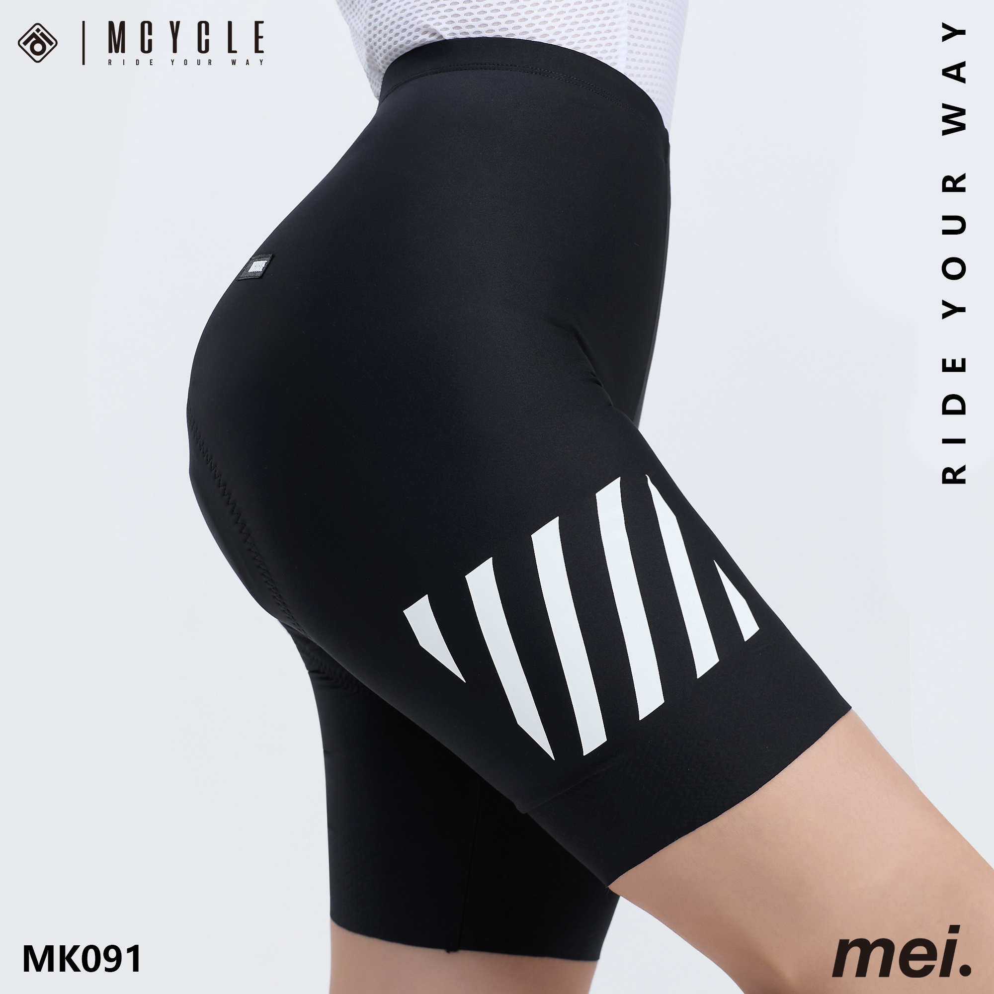 魅骑MCYCLE新款骑行一体刷胶短裤女款夏季专业自行车单车裤山地车
