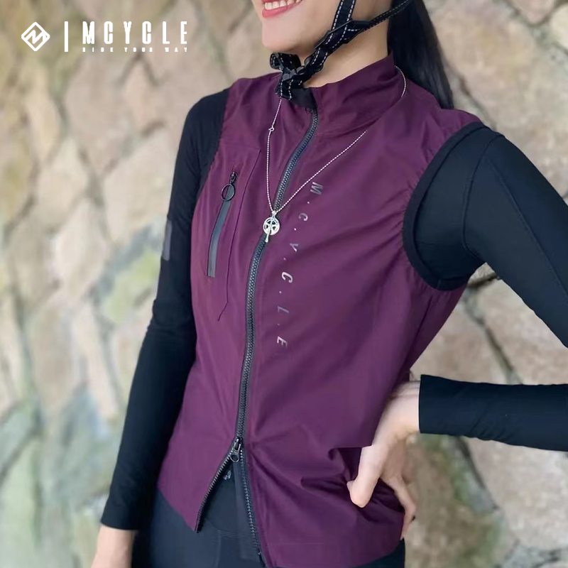 魅骑mcycle骑行马甲男女春秋防风衣透气防水便携速干自行车公路服