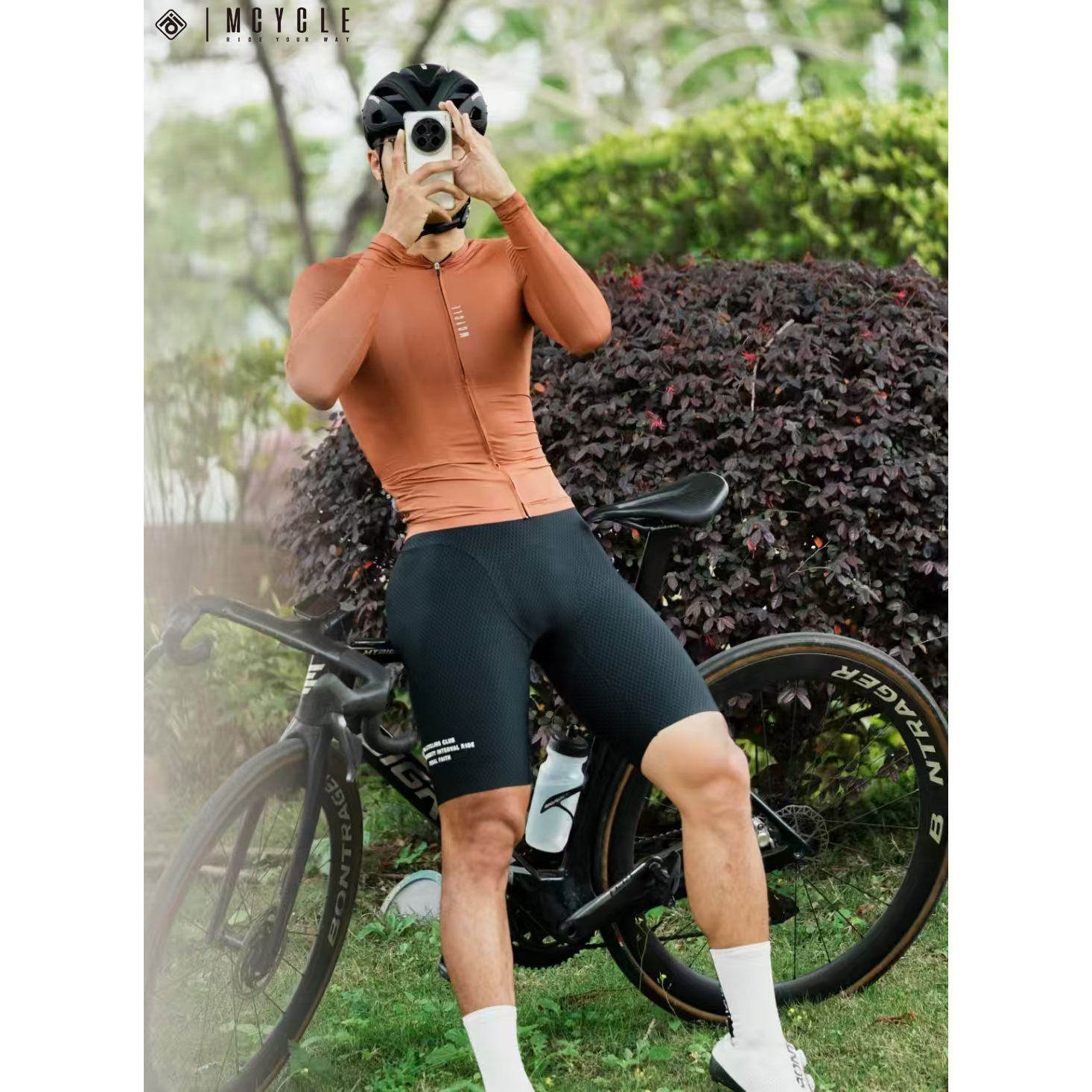 魅骑自行车骑行服长袖透气速干