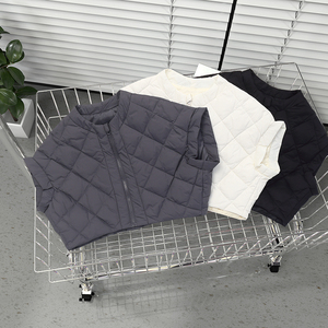 儿童羽绒服马甲2023秋冬新款中小童轻薄保暖背心男童女童坎肩外套