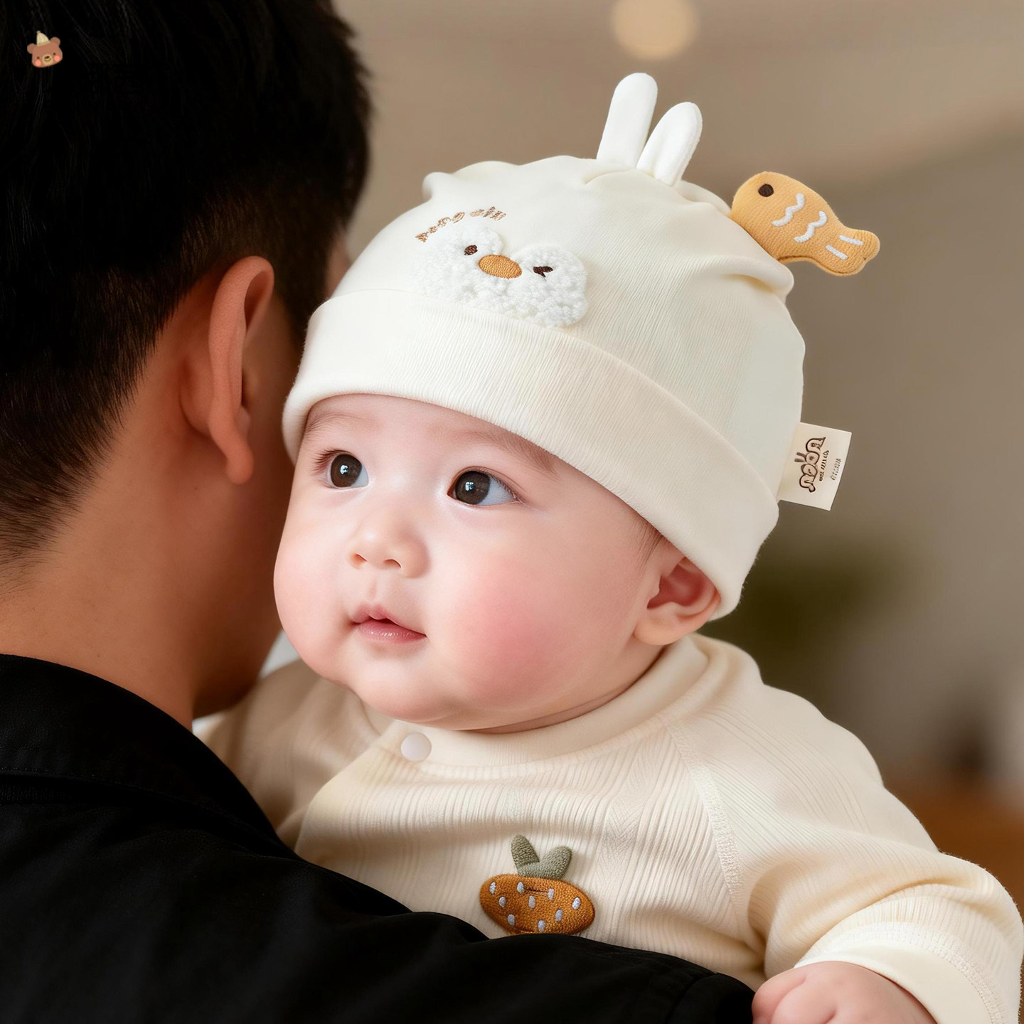 婴儿帽子春秋季薄款初生新生宝宝外出胎帽婴幼儿小月龄囟门帽冬季