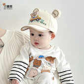 婴幼儿太阳鸭舌帽宝宝男女可爱遮阳防晒帽夏季 婴儿帽子春秋季 薄款