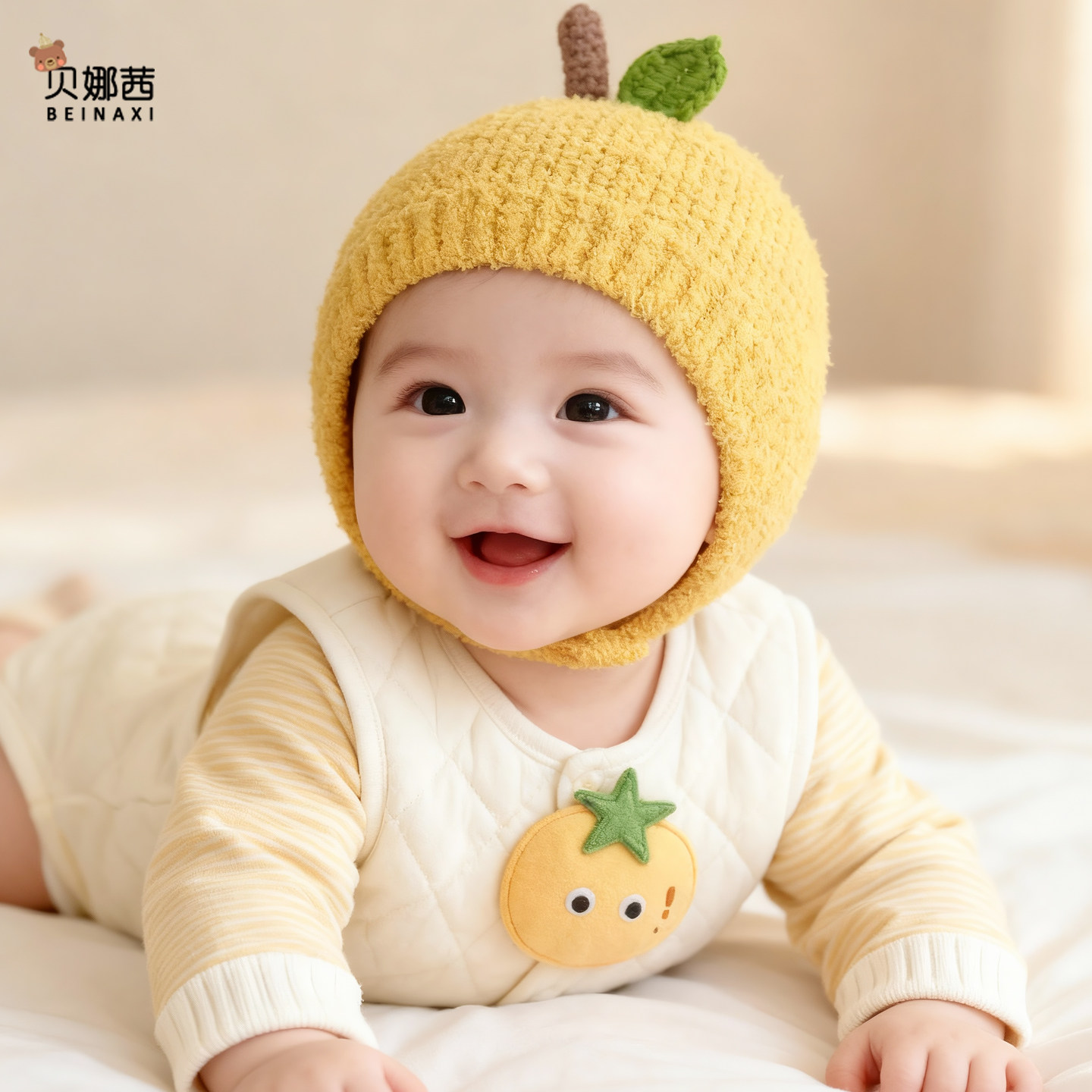 苹果帽婴儿帽子秋冬宝宝外出保暖护耳帽婴幼儿卡通新款针织毛线帽,童装/婴儿装/亲子装,帽子,淘宝优惠券,粉丝福利购,淘宝优惠卷